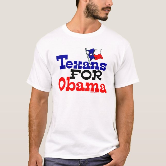Texans för den Obama T-tröja T Shirt (Framsida)