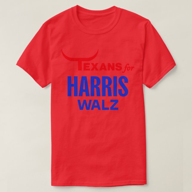 Texans for Kamala Tim Walz 2024 TShirt T Shirt (Design framsida)