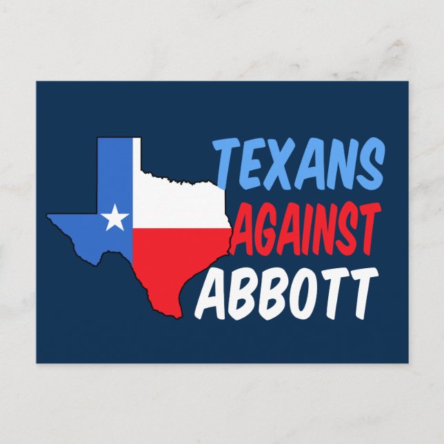 Texans mot Greg Abbott Vykort (Framsida)