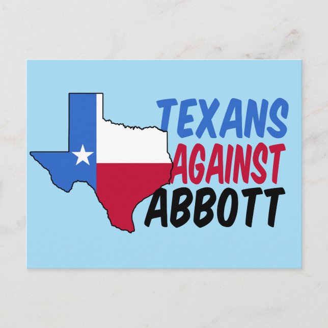 Texans mot Greg Abbott Vykort (Framsida)