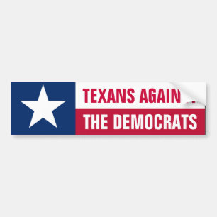 Texans vs. demokrater bildekal