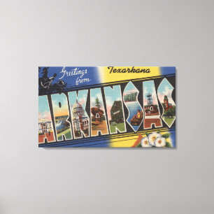 Texarkana Arkansas - stora brevplatser Canvastryck