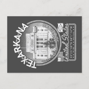 TEXARKANA ARKANSAS-VINTAGE - STATSLINJEAVENUE VYKORT