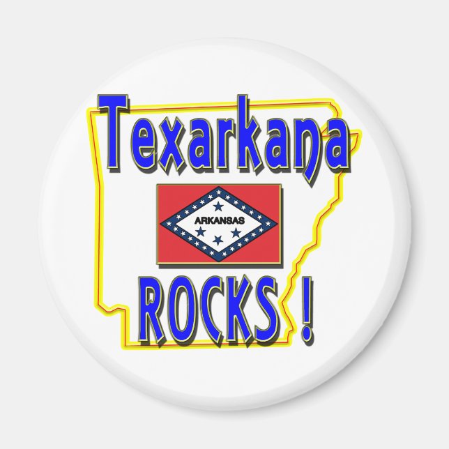 Texarkana Sten! (blå) Magnet (Framsidan)