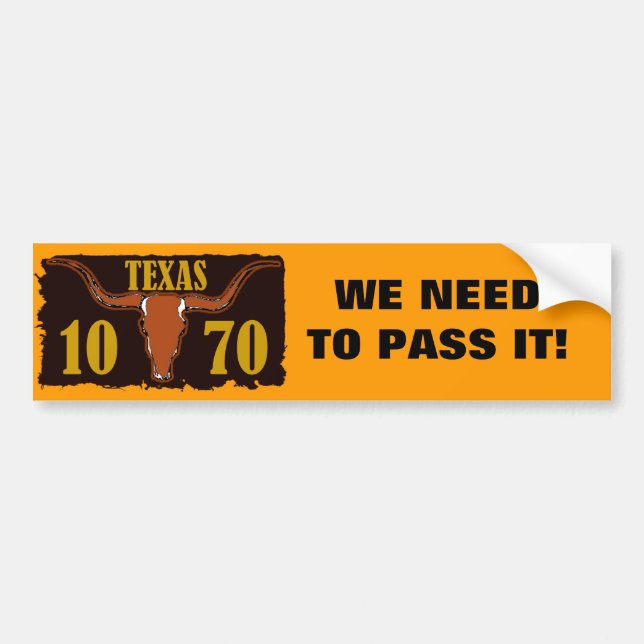 Texas 1070 bildekal (Framsidan)