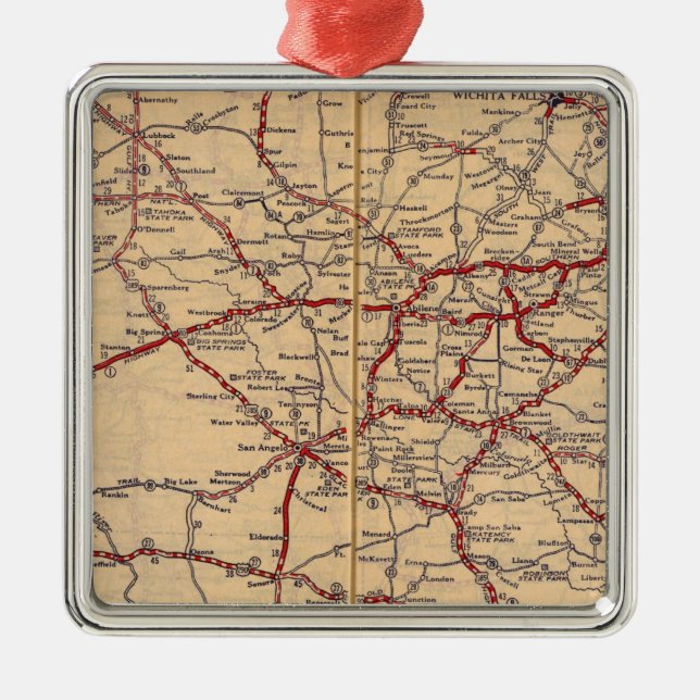 Texas 11 julgransprydnad metall (Framsidan)