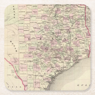 Texas 12 underlägg papper kvadrat