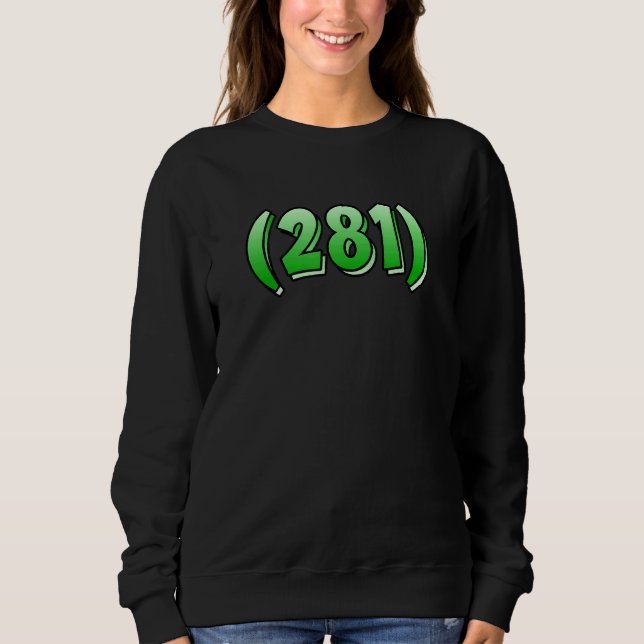 Texas 281 Area Code Houston Pasadena Pearland Leag T Shirt (Framsida)