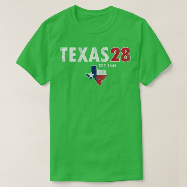 Texas 28th State 1845 Vintage Texan T Shirt (Design framsida)