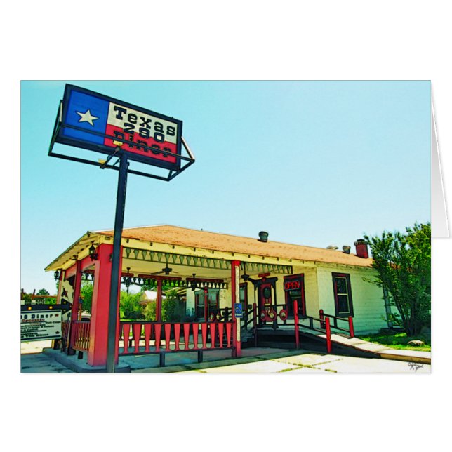 Texas 290 middag, Johnson City, TX OBS Kort (Framsidan Horizontal)