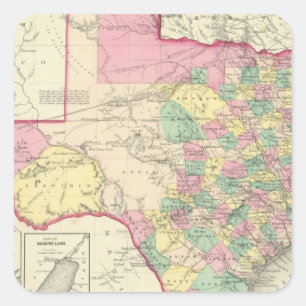 Texas 4 fyrkantigt klistermärke