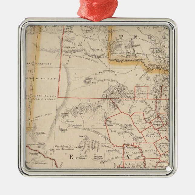 Texas 4 julgransprydnad metall (Framsidan)