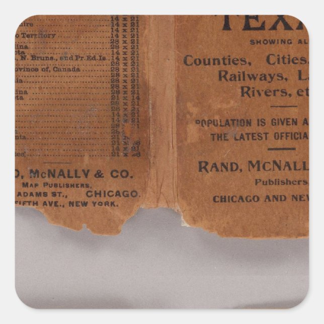 Texas 5 fyrkantigt klistermärke (Framsida)