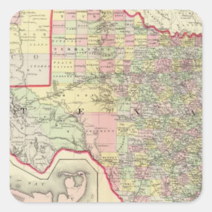 Texas 7 fyrkantigt klistermärke