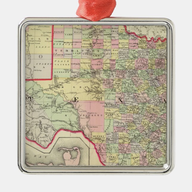 Texas 7 julgransprydnad metall (Framsidan)
