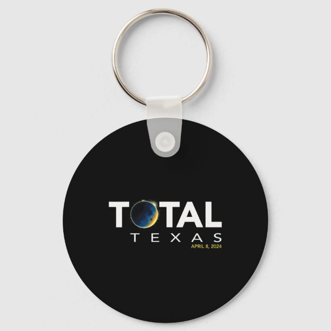Texas 8 Total Solar Eclipse 2024 Nyckelring (Framsida)