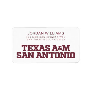 Texas A&M San Antonio Adressetikett