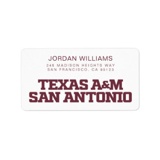 Texas A&M San Antonio Adressetikett