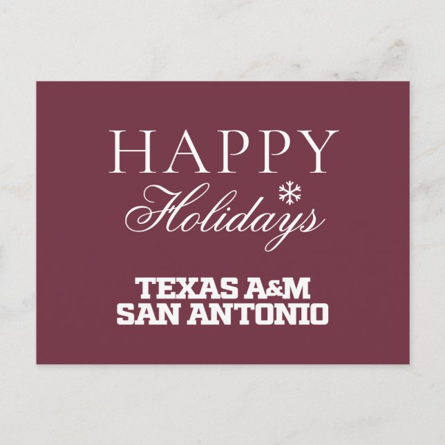 Texas A&M San Antonio Helg Vykort (Framsida)