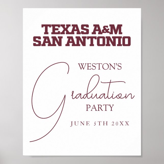 Texas A&M San Antonio Poster (Framsidan)