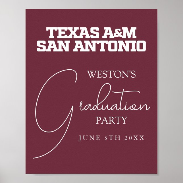 Texas A&M San Antonio Poster (Framsidan)