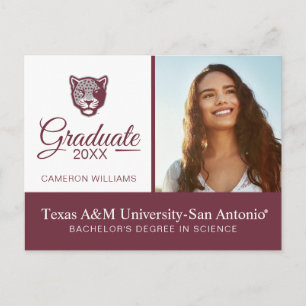 Texas A&M Universiteten-San Antonio   Jaguars Meddelande Vykort