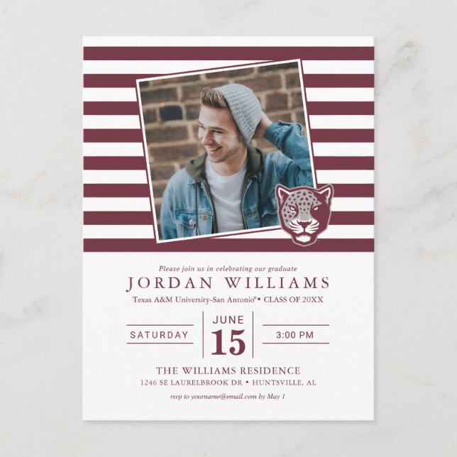 Texas A&M Universiteten-San Antonio | Jaguars Meddelande Vykort (Framsida)