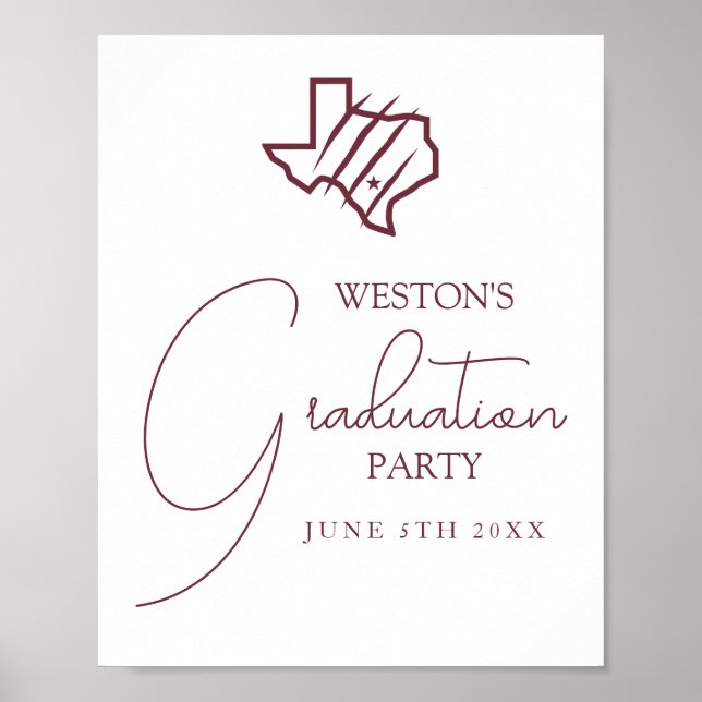 Texas A&M Universiteten-San Antonio | Statlig Logo Poster (Framsidan)