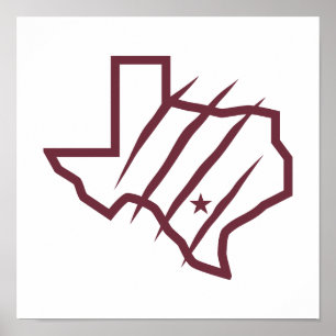 Texas A&M Universiteten-San Antonio Statlig Logo Poster