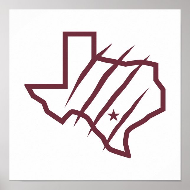 Texas A&M Universiteten-San Antonio | Statlig Logo Poster (Framsidan)