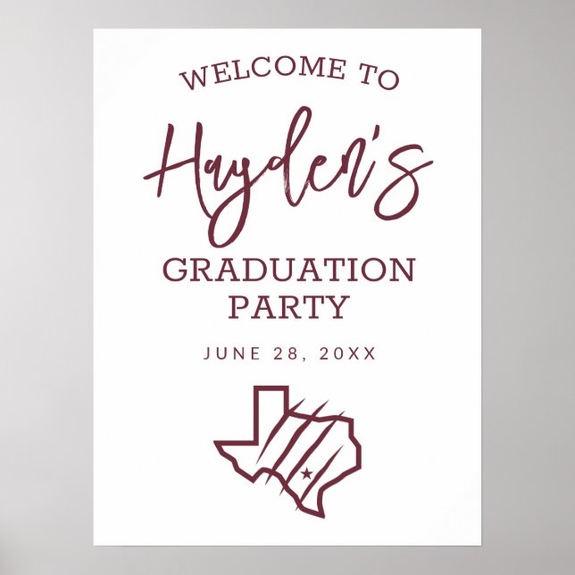 Texas A&M Universiteten-San Antonio | Statlig Logo Poster (Framsidan)