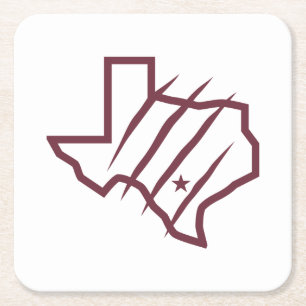 Texas A&M Universiteten-San Antonio Statlig Logo Underlägg Papper Kvadrat