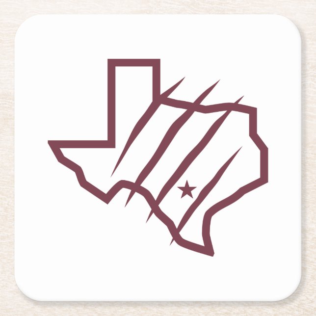 Texas A&M Universiteten-San Antonio | Statlig Logo Underlägg Papper Kvadrat (Framsidan)