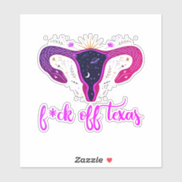 Texas Abortion Ban Celestial Uterus Protest Car Klistermärken