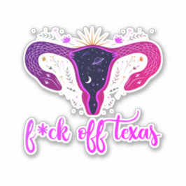 Texas Abortion Ban Celestial Uterus Protest Car Klistermärken