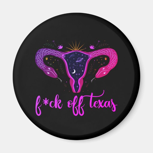 Texas Abortion Ban Celestial Uterus Protest Magnet (Framsidan)