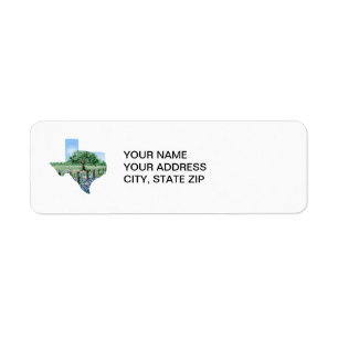 Texas adressetiketter returadress etikett