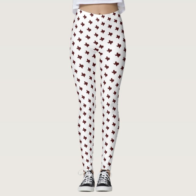 Texas Aggie damasker Leggings (Framsida)