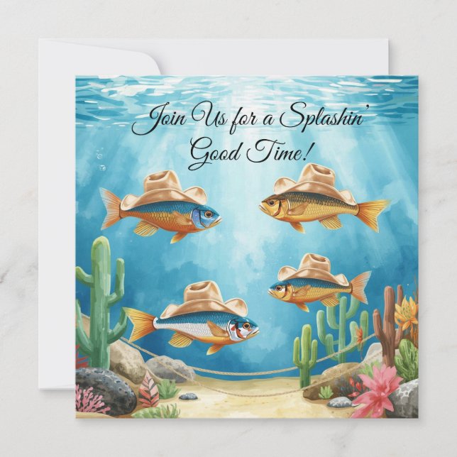 Texas Akvariet Cowboyfiskfestin Inbjudan (Framsida)