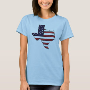 Texas all American flagga konturerar tanktopet för T Shirt