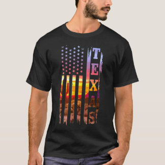 Texas American Pride Ligcape Cactus Patriot T Shirt
