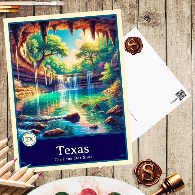Texas | Anime Stil Cel Shaded-vykort Vykort (Skapare uppladdad)