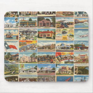Texas Antique Postcard Mousepad Musmatta