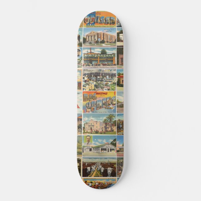 Texas Antique vykort Skateboard (Framsida)