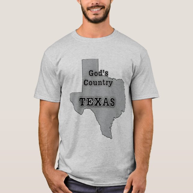 Texas är GUD LAND Tee Shirt (Framsida)