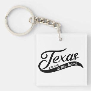 Texas är min hem Typsnitt Akrylnyckelring