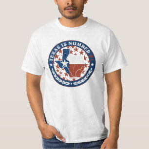 Texas är numrerar en T-tröja T-shirt