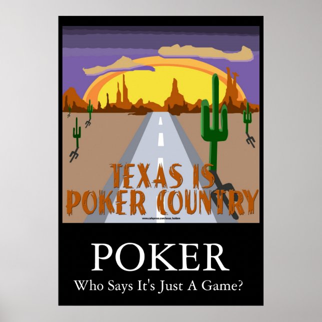 Texas är Poker Land Poster (Framsidan)