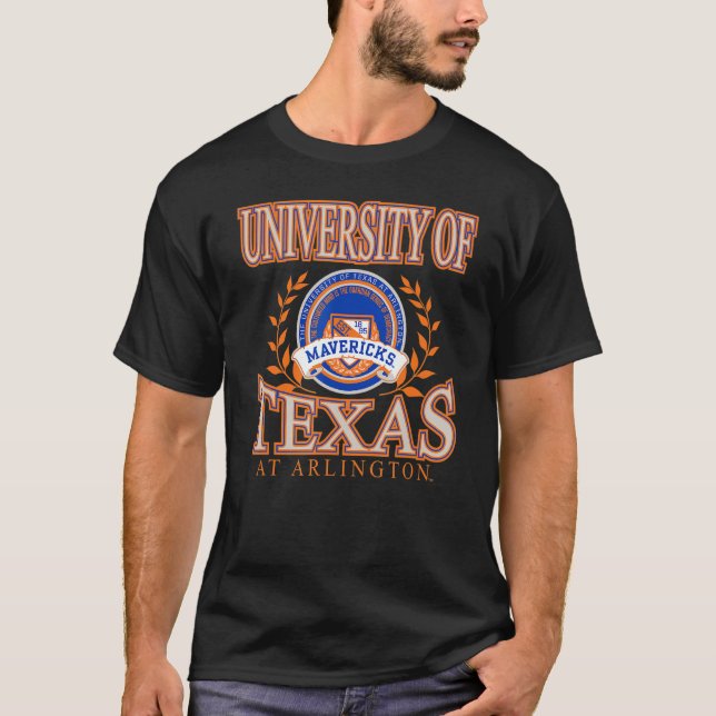 Texas Arlington Mavericks Laurels Royal Blue T Shirt (Framsida)