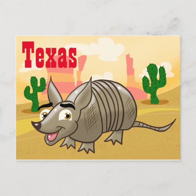 Texas Armadillo Travel Vykort (Framsida)